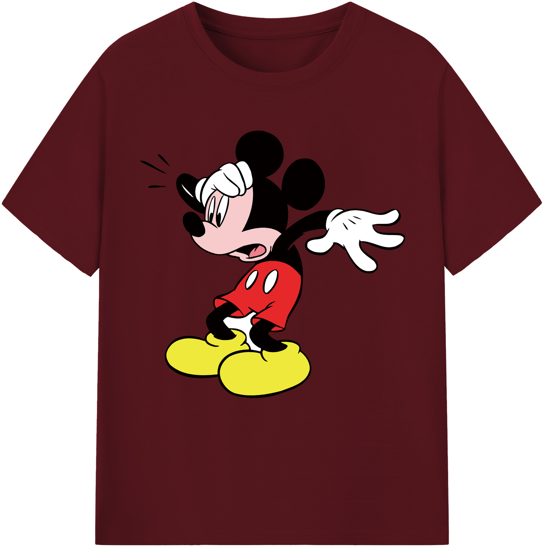 （画像用） ミッキーマウス Mickey Mouse 綿100％半袖Tシャツ（フロントプリント）